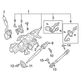 Ford OE - Steering Column Assembly (Power Adjust), (Regular Cab / SuperCab / Crew Cab)