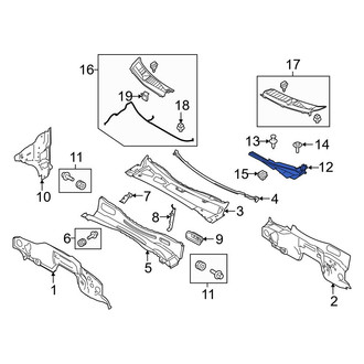 Ford OE - Right Cowl Extension