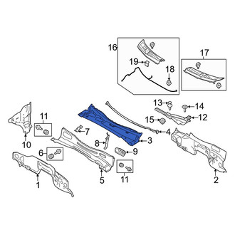 Ford OE - Front Cowl Grille Panel