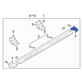 Ford OE - Rear Right Running Board End Cap