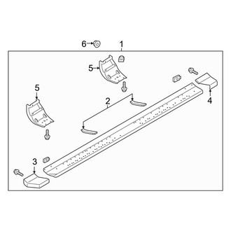Ford OE - Cab - Running Board (Production, Argent), (Crew Cab)