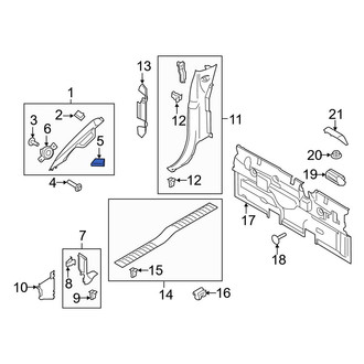 Ford OE - Left Lower Body A-Pillar Trim Panel Cap