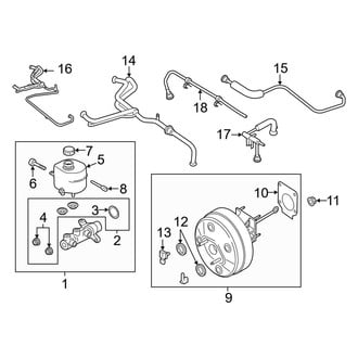 Ford OE - Cab - Components on Dash Panel (W/O Hydroboost), (Crew Cab)