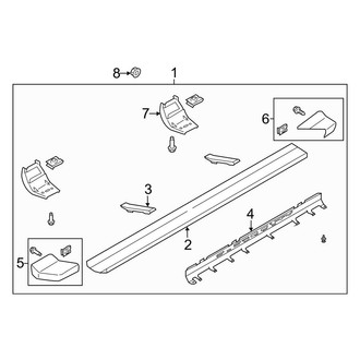 Ford OE - Cab - Running Board (Production, Angular, Chrome), (Crew Cab)