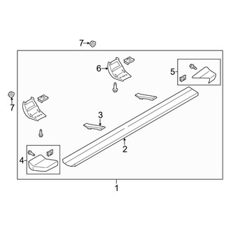 Ford OE - Cab - Running Board (Production, Angular, Chrome), (Crew Cab)