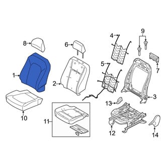Ford OE - Front Left Seat Back Cushion Cover
