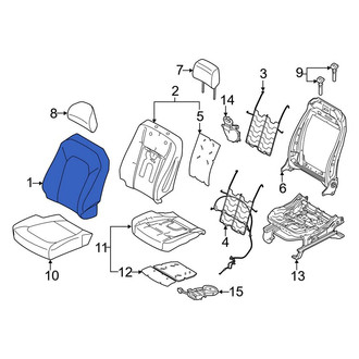 Ford OE - Front Left Seat Back Cushion Cover