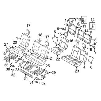 Ford OE - Seats & Tracks - Rear Seat Components (SuperCab)