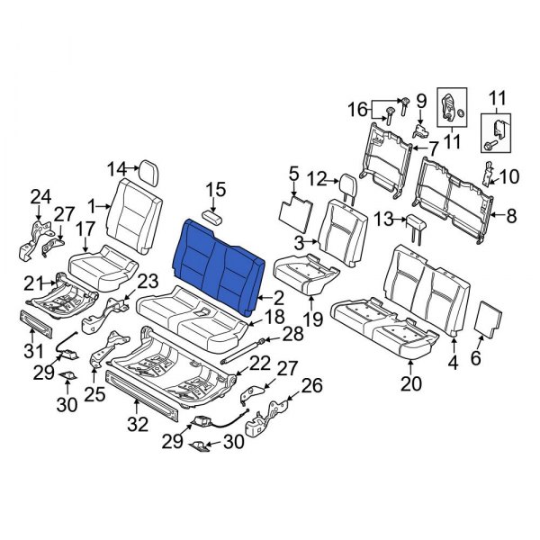 Seat Back Cushion Cover