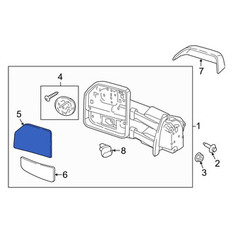 Ford OE - Front Left Upper Door Mirror Glass