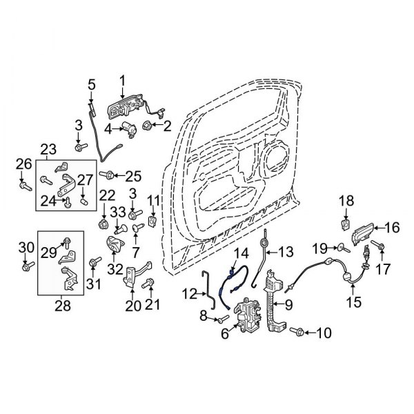 Door Latch Cable