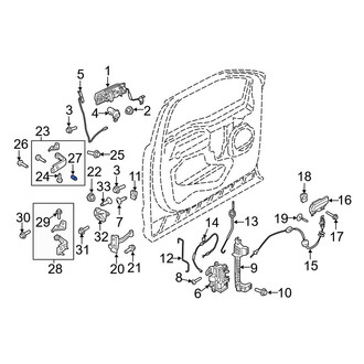 Ford OE - Upper Door Hinge Nut