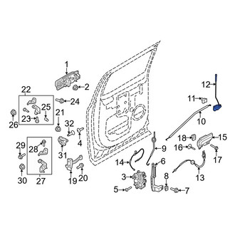 Ford OE - Rear Left Door Lock Operating Rod