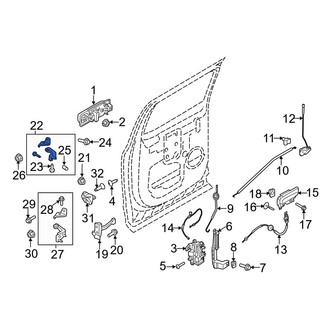 Ford OE - Rear Right Upper Door Hinge