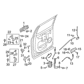 Ford OE - Rear Door - Lock & Hardware (Crew Cab)