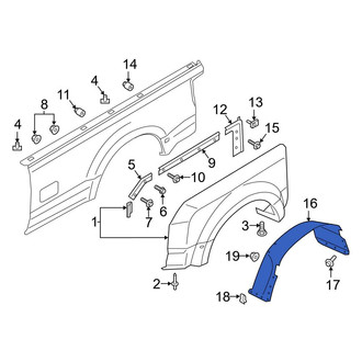 Ford OE - Rear Right Fender Splash Shield