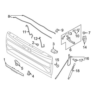Ford OE - Tail Gate - Lock & Hardware (Regular Cab / SuperCab / Crew Cab)