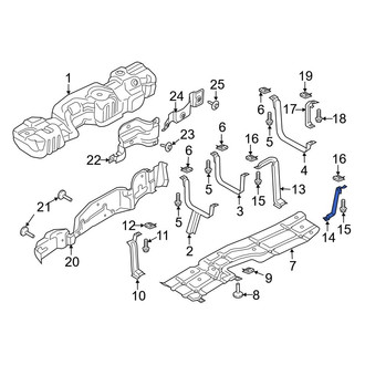 Ford OE - Rear Left Fuel Tank Skid Plate Bracket
