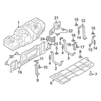 Ford OE - Fuel System Components (Tank & Brackets), (Regular Cab / SuperCab / Crew Cab 6.7L)