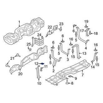 Ford OE - Fuel Tank Skid Plate Nut