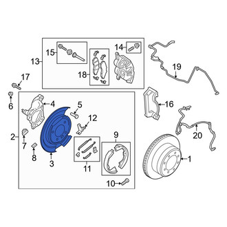 Ford OE - Front Left Brake Dust Shield