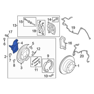 Ford OE - Left Brake Dust Shield Bracket