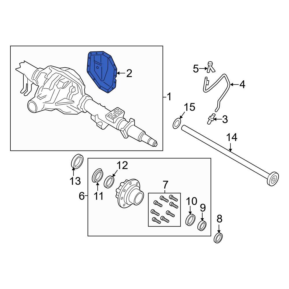 Ford OE LC3Z4033D Rear Differential Cover