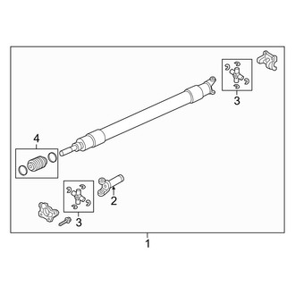 Ford OE - Rear Suspension - Drive Shaft (1-Piece Drive Shaft), (Regular Cab / SuperCab / Crew Cab)