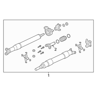 Ford OE - Rear Suspension - Drive Shaft (2-Piece Drive Shaft), (Regular Cab / SuperCab / Crew Cab 160.0" Wheelbase 6.2L)