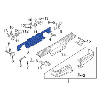 Ford OE - Rear Bumper Face Bar Reinforcement Beam