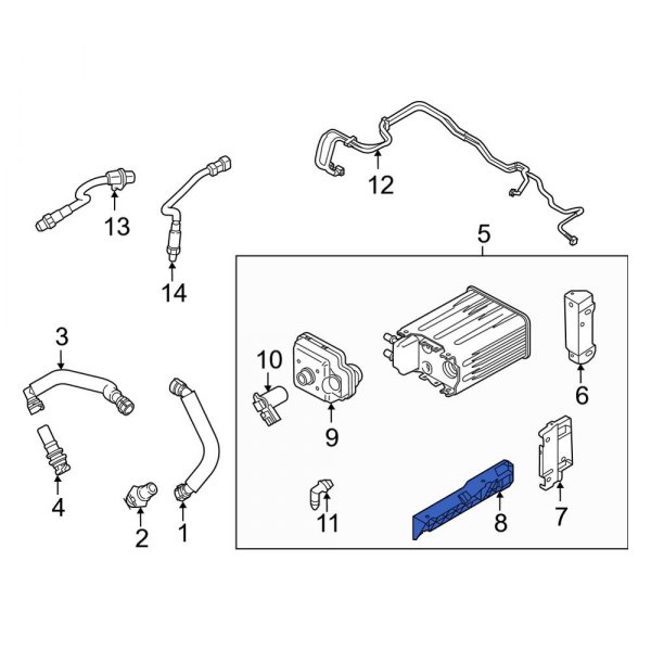 Ford OE BC3Z9D665C Lower Vapor Canister Bracket