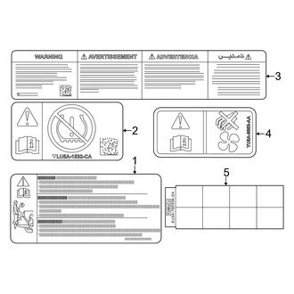 Ford OE - Information Labels - Labels (Regular Cab / SuperCab / Crew Cab)