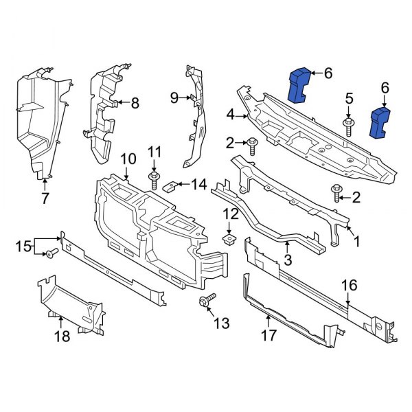 Radiator Support Air Deflector