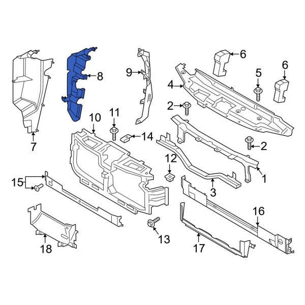 Radiator Support Baffle