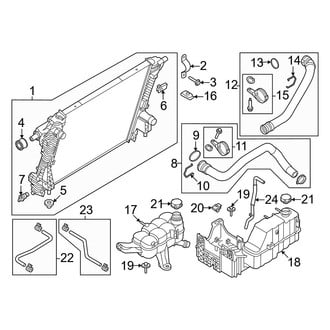 Ford OE - Cooling - Radiator & Components (Regular Cab / SuperCab / Crew Cab 6.8L)