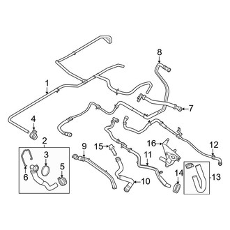 Ford OE - Cooling - Hoses & Lines (Main Cooling System)