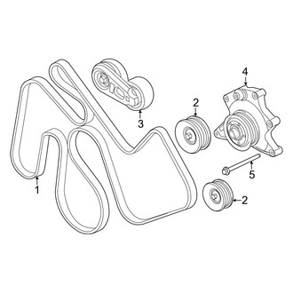 Ford OE - Cooling - Belts & Pulleys (Dual Alternators, W/O Inverter #2), (Regular Cab / SuperCab / Crew Cab 6.7L)