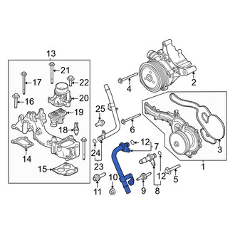 Ford OE - Right Engine Coolant Pipe