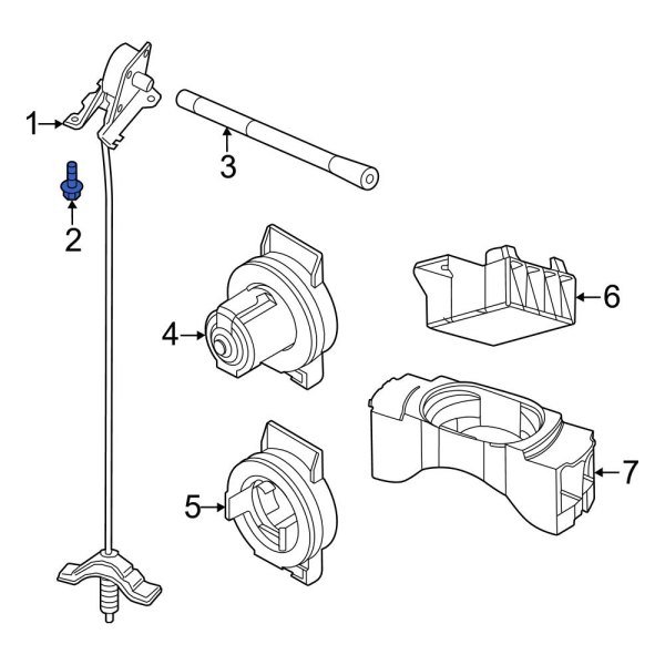 Spare Tire Carrier Winch Bolt