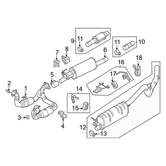 Ford OE - Exhaust System - Exhaust Components (6.8L)