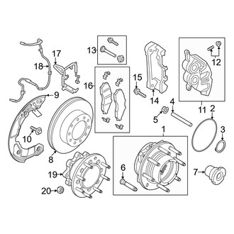 Ford OE - Front Suspension - Brake Components (Regular Cab / SuperCab / Crew Cab 4WD)