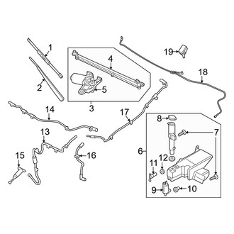 Ford OE - Windshield - Wiper & Washer Components (Regular Cab / SuperCab / Crew Cab)