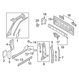 Ford OE - Cab - Back Panel (Regular Cab), (Regular Cab)