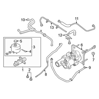 Ford OE - Cab - Components on Dash Panel (With Hydroboost), (SuperCab)