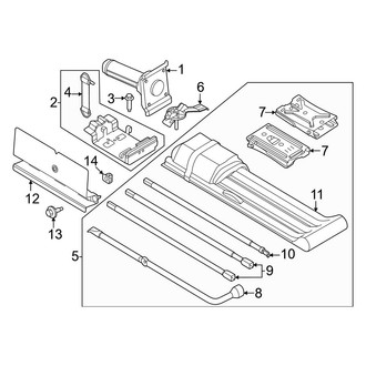 Ford OE - Cab - Jack & Components (Super Cab, Single Rear Wheels), (SuperCab)