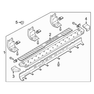 Ford OE - Cab - Running Board (Production, Chrome Angular), (Crew Cab)