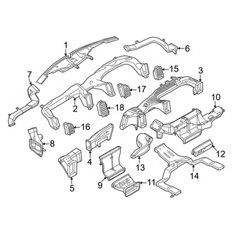 Ford OE - Instrument Panel - Ducts (W/O Flow Through Console)