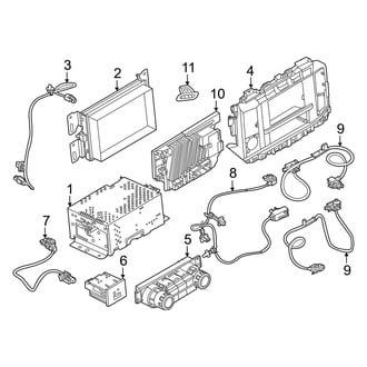 Ford OE - Instrument Panel - Sound System (8" Display, Receivers & Controls), (Regular Cab / SuperCab / Crew Cab)