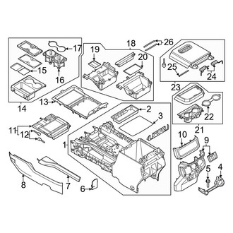 Ford OE - Front Console (Console & Components Full Length)