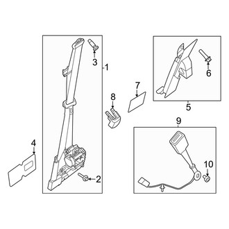 Ford OE - Restraint Systems - Front Seat Belts (Bucket Seat), (SuperCab)